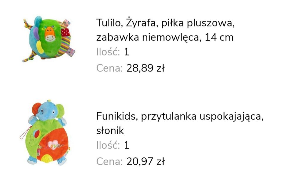 Przytulanki i piłka pluszowa