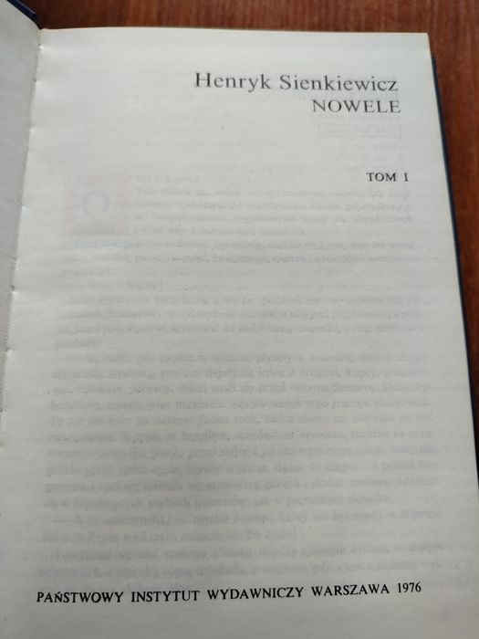 Pisma wybrane "Nowela"  Tom 1, 2, 3   Henryk Sienkiewicz