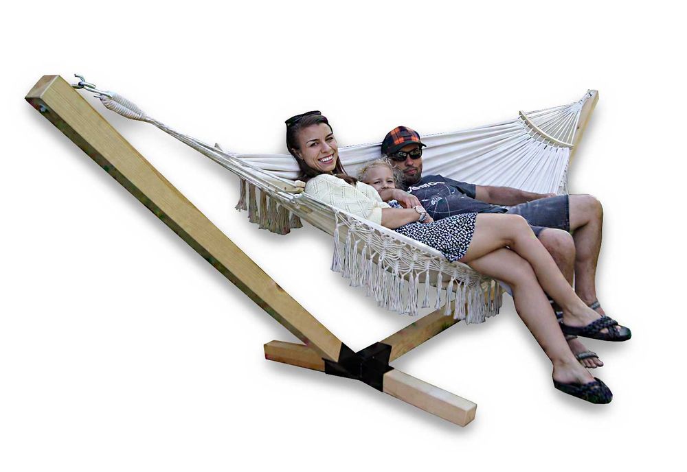 Mocny stelaż na hamak ogrodowy dwuosobowy przenośny Comfort Zone 250KG