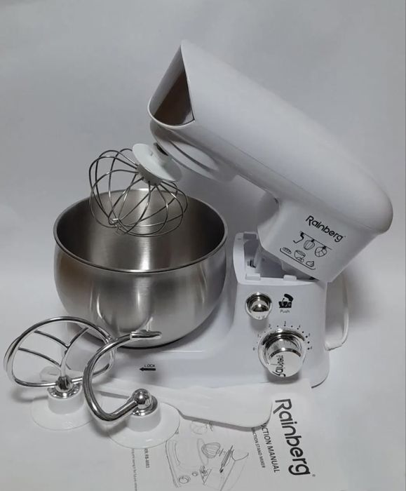 Кухонний комбайн Rainberg RB-8083 тестомес миксер блендер 4л 3200Вт