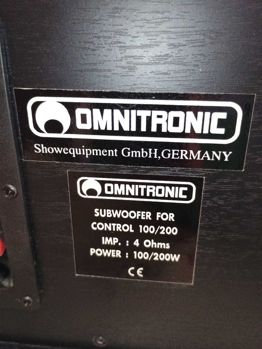 Сабвуфер OMNITRONIC Subwoofer for Control systems