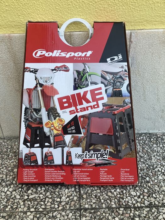 Suporte Moto Polisport MX branco – novo na caixa
