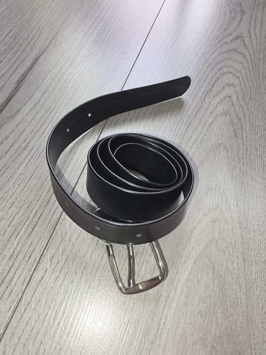 Czarny pasek eko skóra