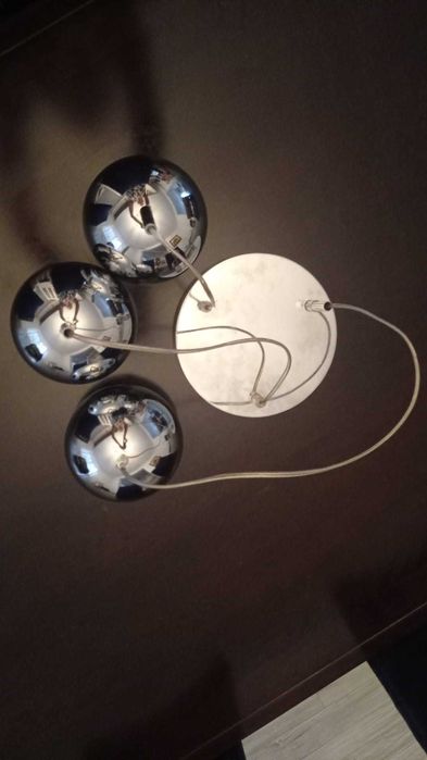 Lampa wisząca srebrne trzy kule
