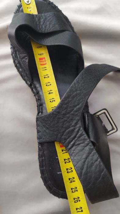 Nowe czarne, skórzane espadryle, sandały roz. 40