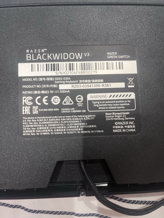 Razer BlackWidow V3 RGB – teclado mecânico gaming switches verdes