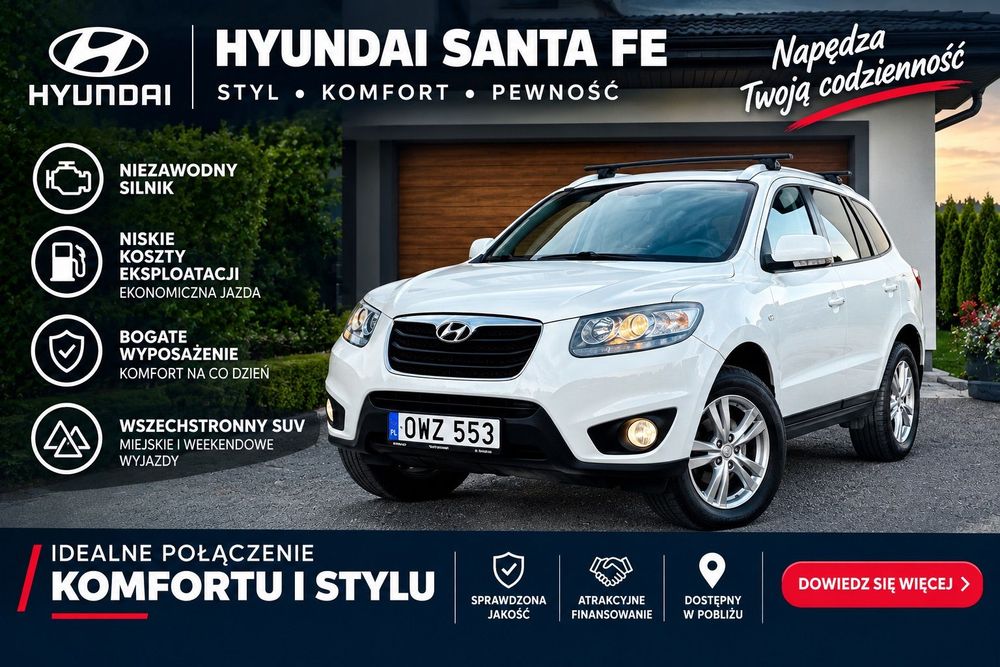 Hyundai Santa Fe 2.4 4x4 super stan potwierdzony przebieg