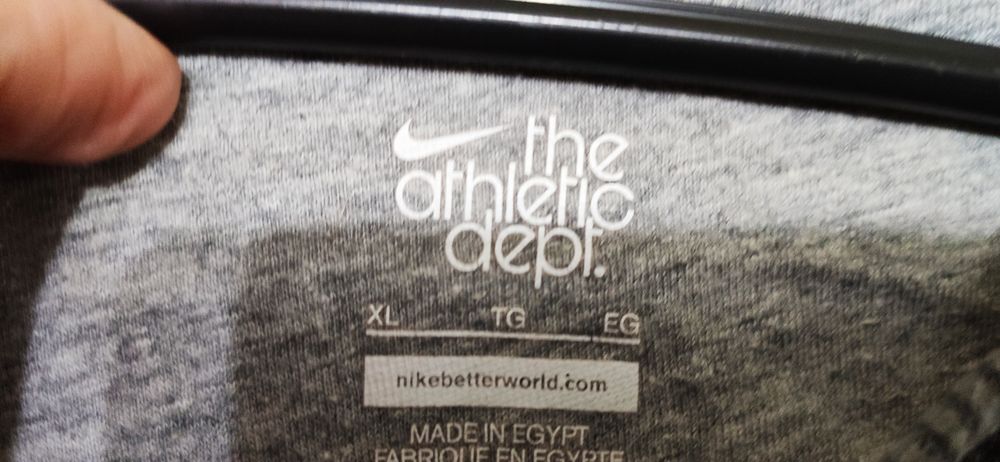 NoBluza Nike crewneck szara z białym logo over size oryginał