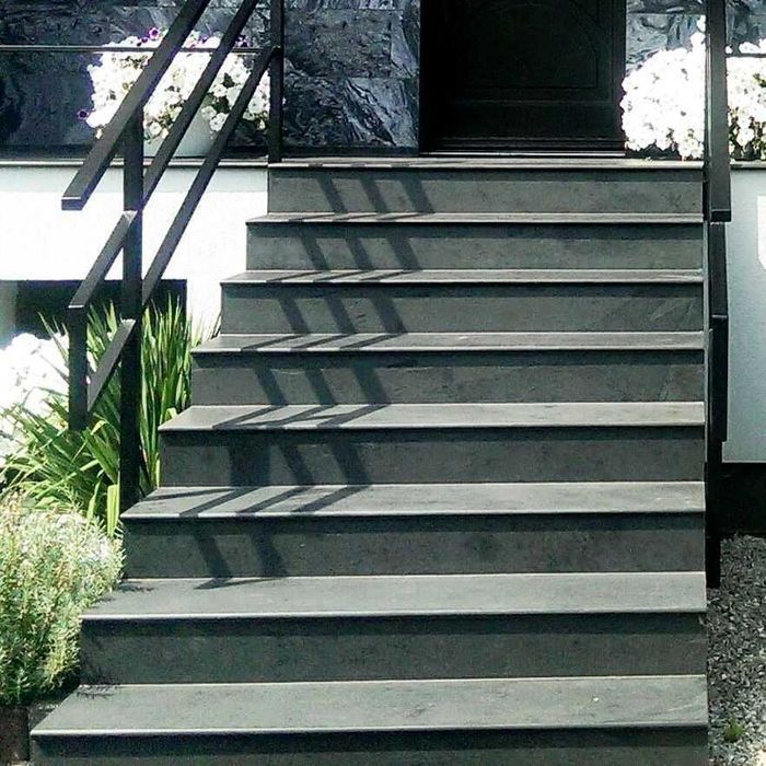 Stopień Stopnie z łupka Łupek Schody Panther Black naturalny 150x33x2