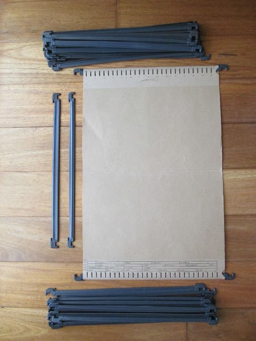 Varetas Plástico para Bolsas Arquivo Suspensas