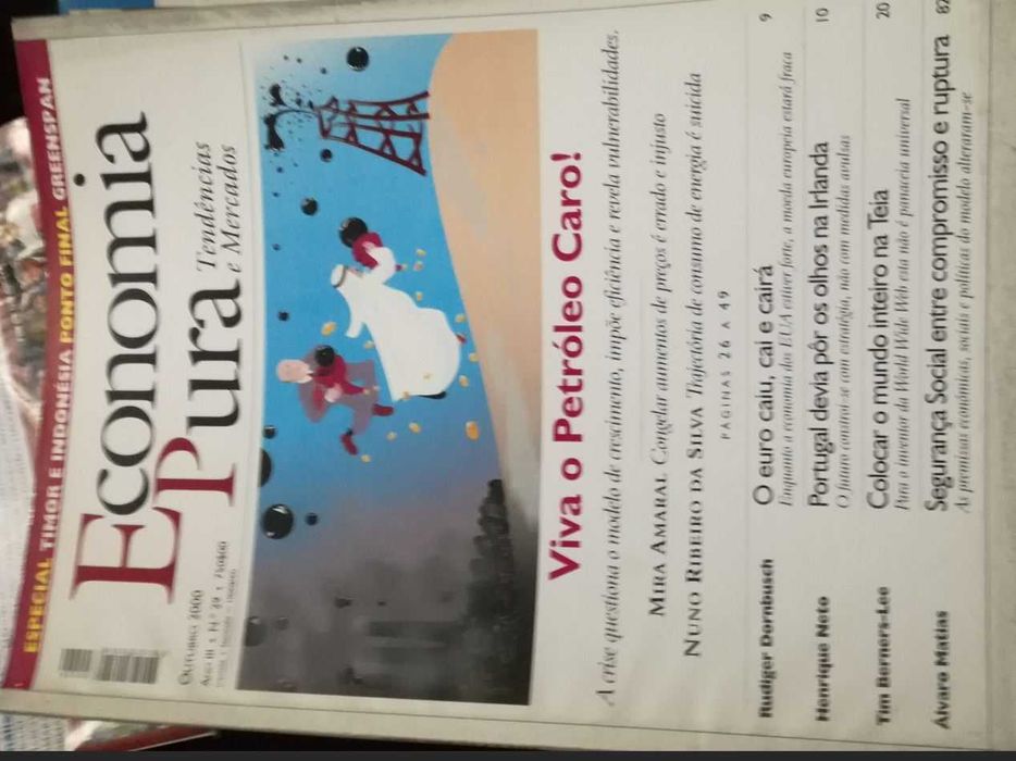 8 revistas antigas "Economia Pura" mais 20 anos - NOVAS Lote 1