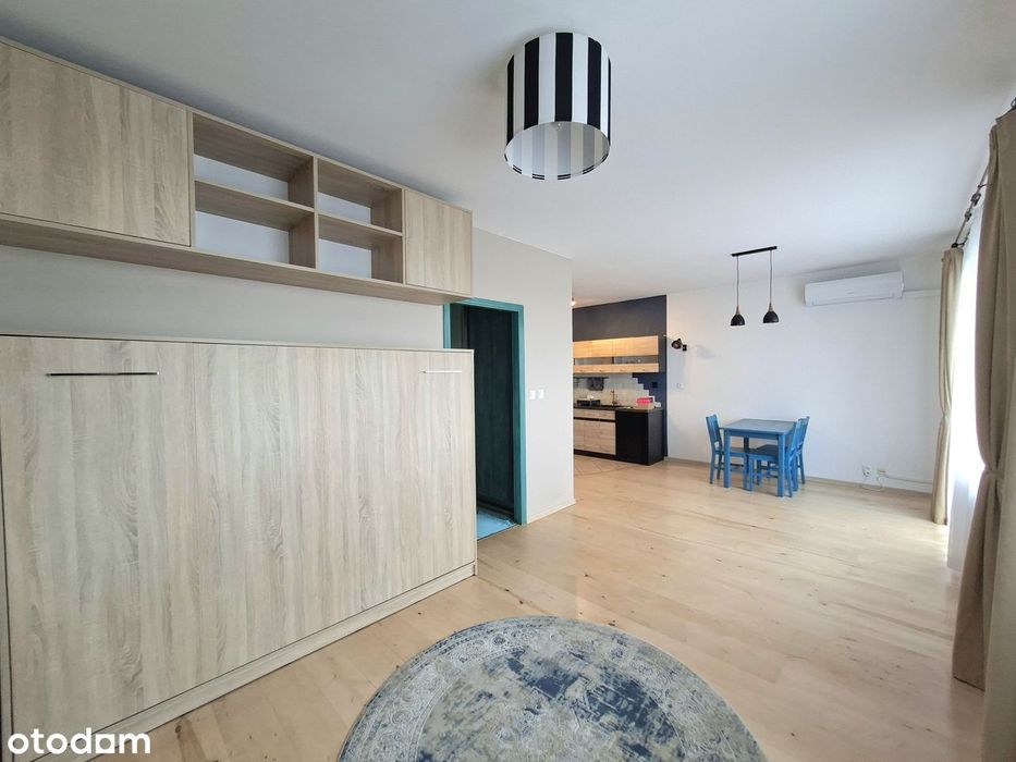 Duża kawalerka 38 m² z klimatyzacją, balkonem, blisko metra | Bemowo