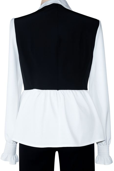 Koszula 2 w 1 z kołnierzykiem, falbaną i perełkami 40/42 (L/XL)