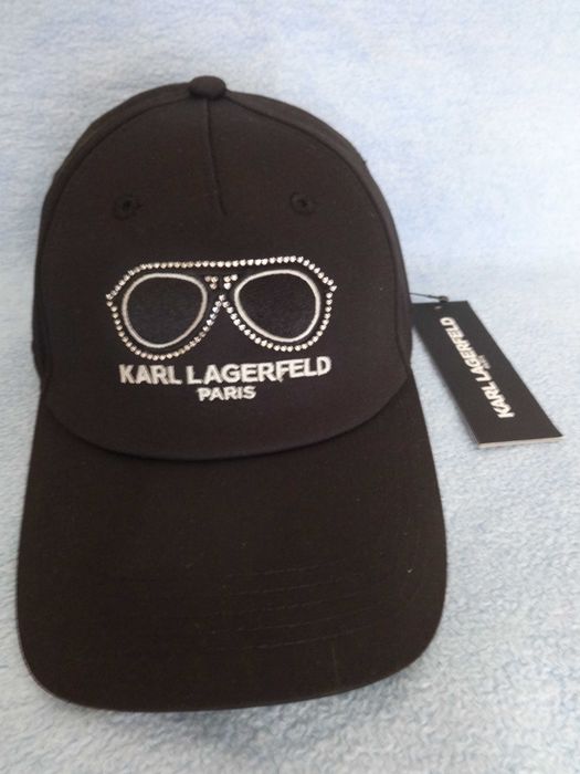 Karl Lagerfeld bejsbolowka, czapka z daszkiem czarna 100% orygialna