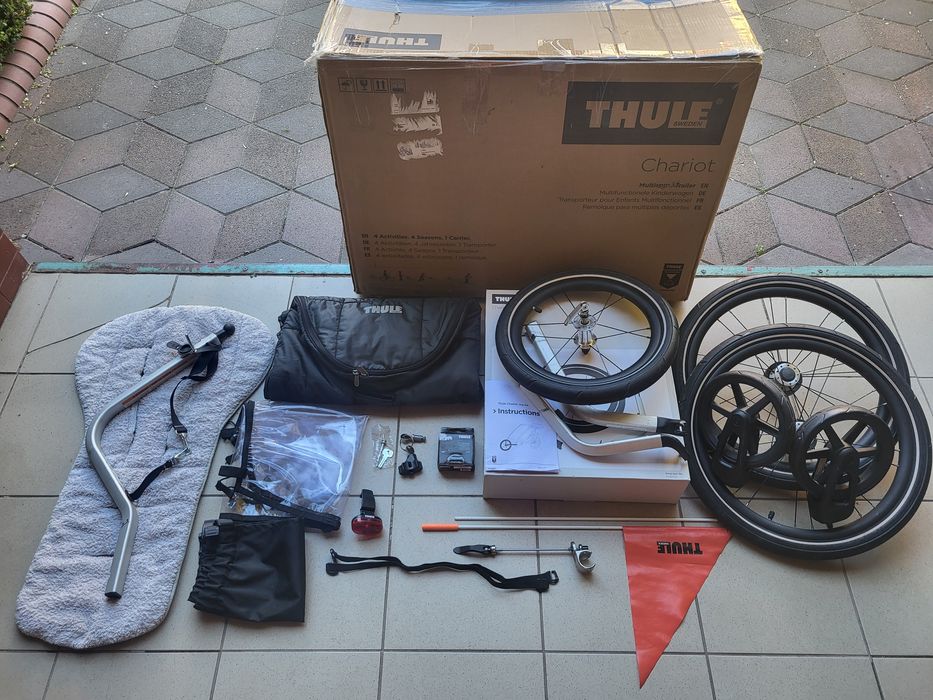 Thule Chariot Cross 1 Majolica Blue PAKIET ZIMA Śpiworek, Jogger