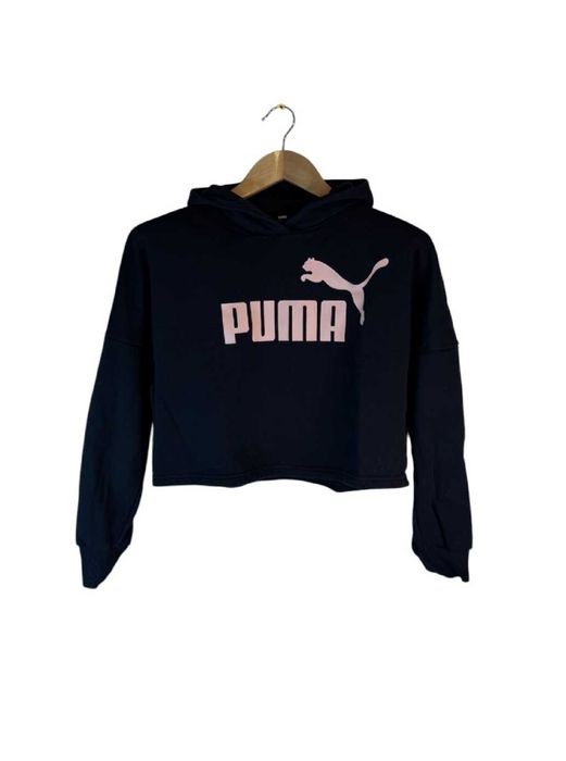 Bluza damska Puma z kapturem czarna duże logo s