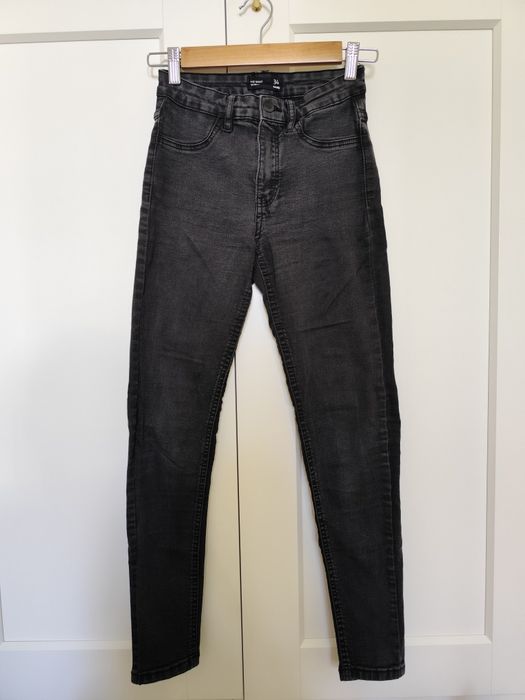 Czarne jeansy dżinsy skinny jeans