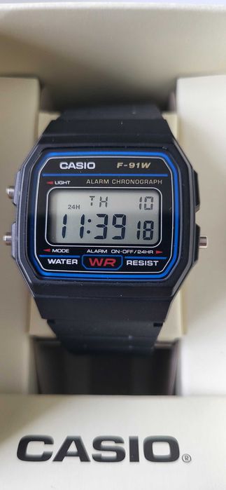 Zegarek CASIO F-91W-1YEG Oryginał VINTAGE
