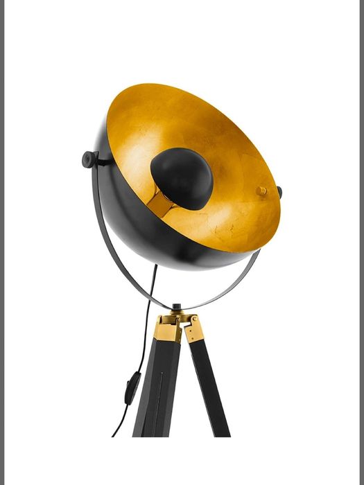 Candeeiro de Pé EGLO COVALEDA Preto/Dourado