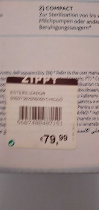 Esterilizador Chicco como Novo