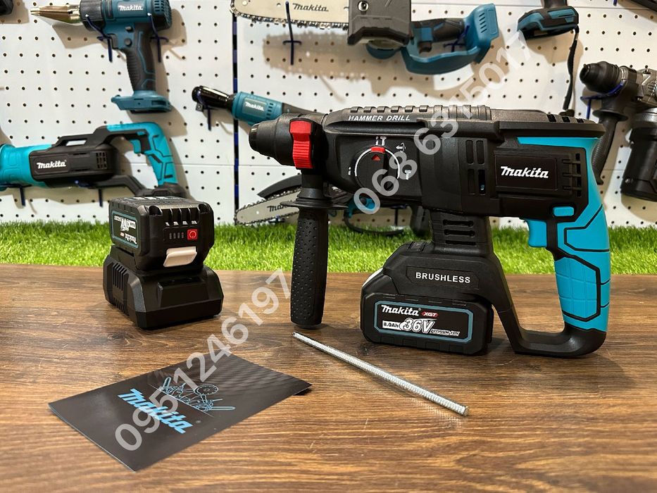 Аккумуляторный Перфоратор Makita DHR202BL 36V 8Ah Сила удара 3.3 Дж