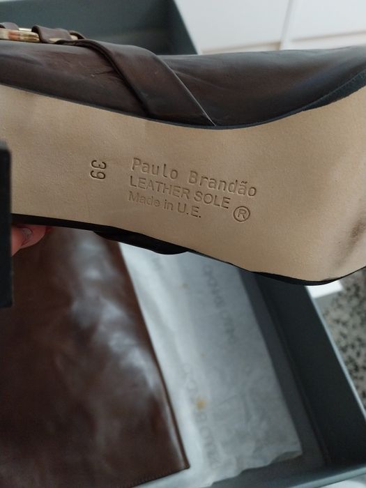 Botas Cano Alto em Pele Genuína Tam.39 Paulo Brandão