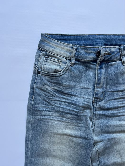 Джинси flared faded jeans клеш кльош джинсы opium baggy голубі