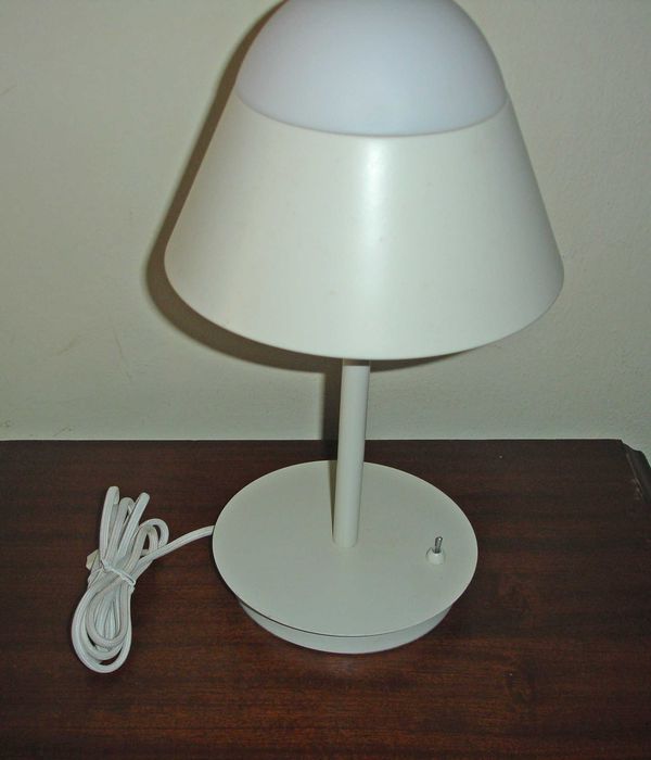 Candeeiro Branco La Redoute - Vidro / Metal - Novo - Modelo Descontinuado.