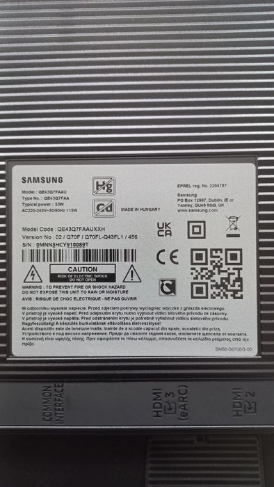 Samsung model:QE43Q7FAAU новий 2025 рік