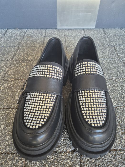 Even&Odd loafersy z cyrkoniami