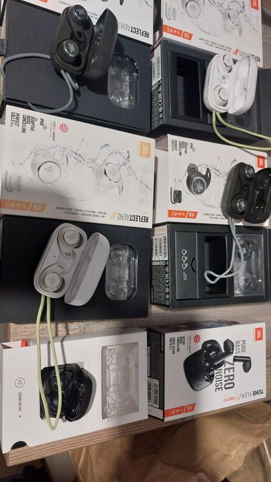 Słuchawki JBL AERO,  JBL FLEX  Glosnik JBL GOEsential