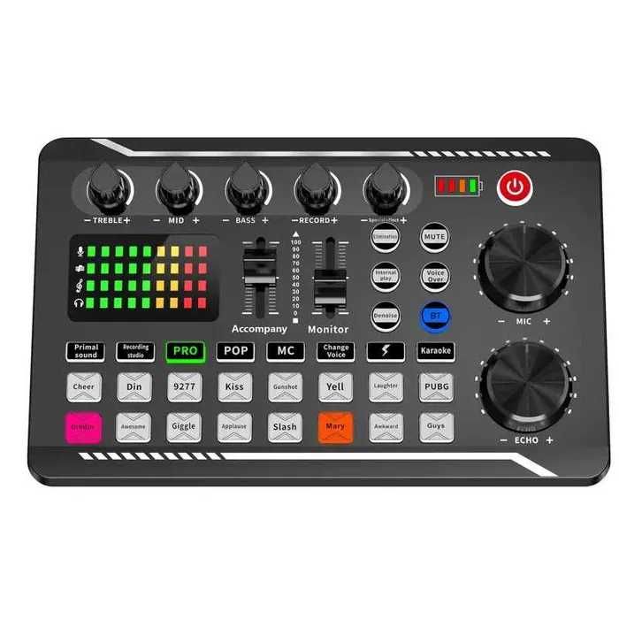 Misturador de Áudio Profissional para Estúdio, Podcast, DJ e Transmissão ao Vivo NOVO