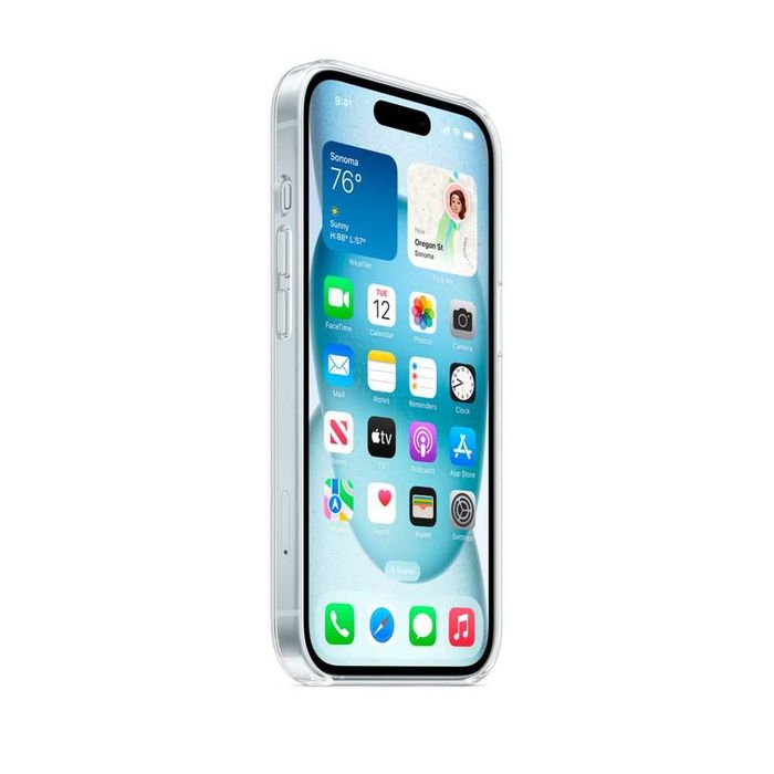 Чохол Clear Case iPhone 15, прозорий з Magsafe, чехол для iPhone