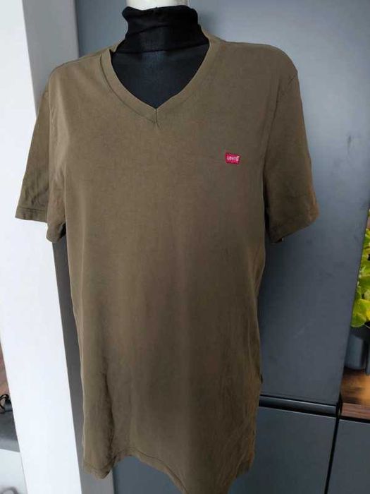 T-shirt męski v-neck Levi's khaki