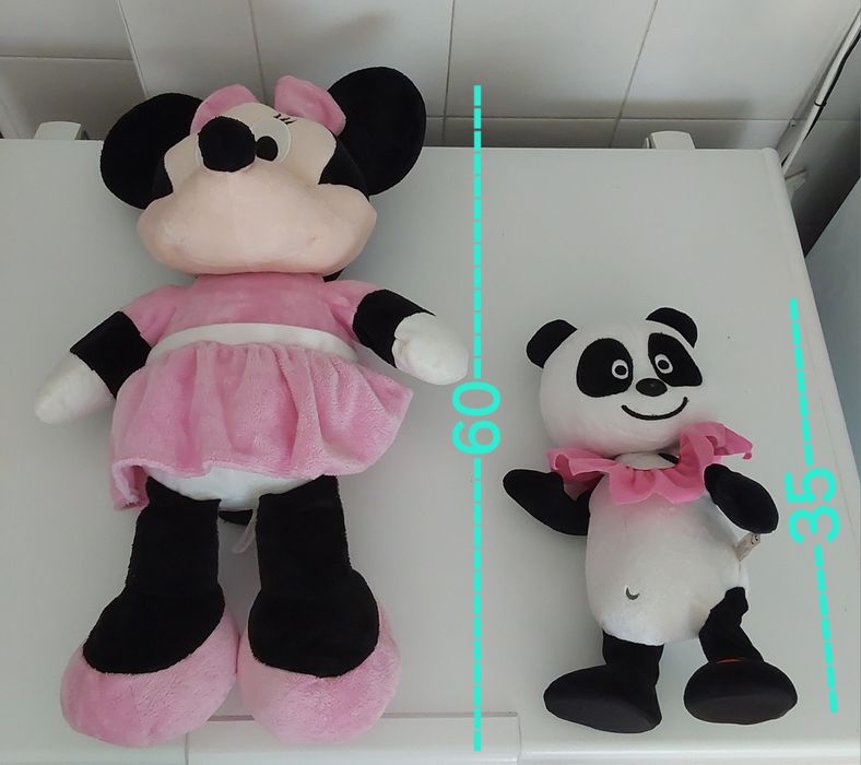 PELUCHE A MINNIE,O PANDA E PATO DONALD. Casa, Quarto,Sala,Colecção.