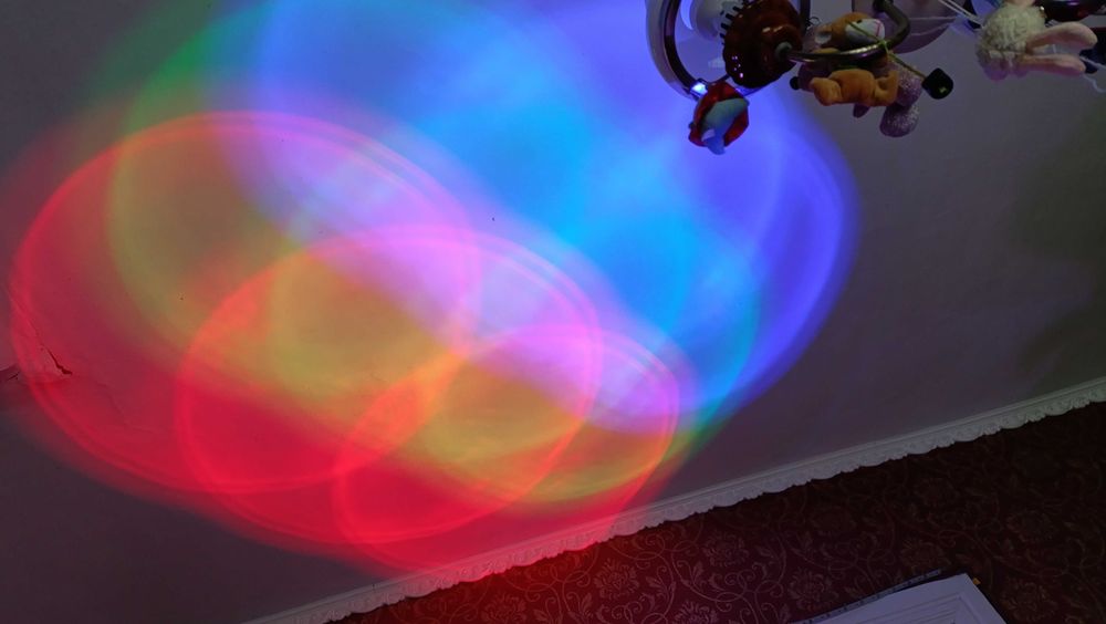 Прожектор RGB з пультом для саду, басейну, газону, 12W, 220V