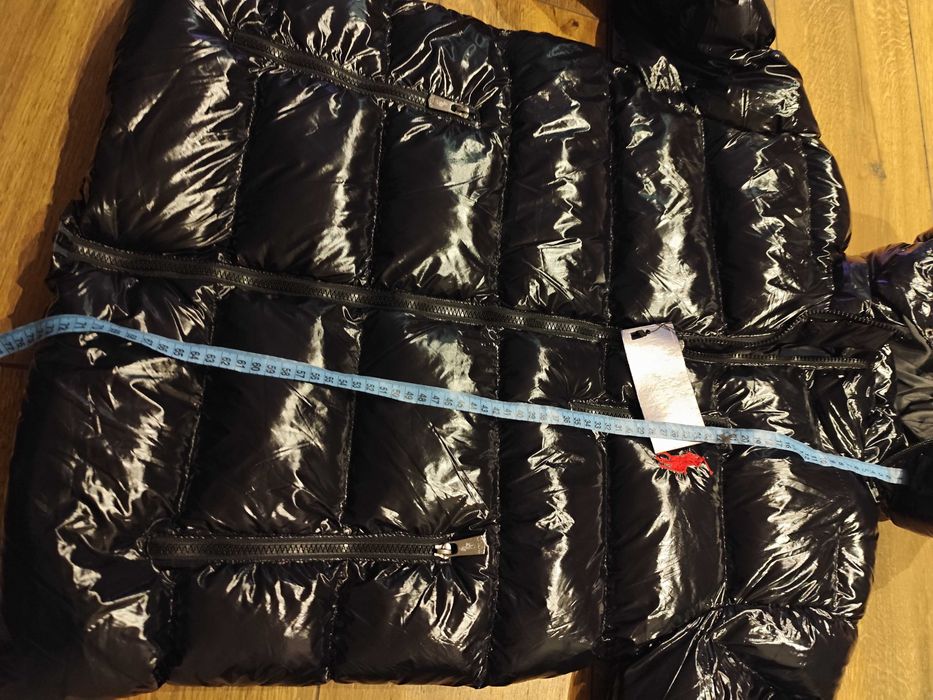Nowa męska kurtka zimowa puchowa Polo Ralph Lauren M/L czarna połysk