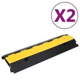 NOVO - Rampas protetoras de cabos c/ 2 canais 2 pcs borracha 100 cm