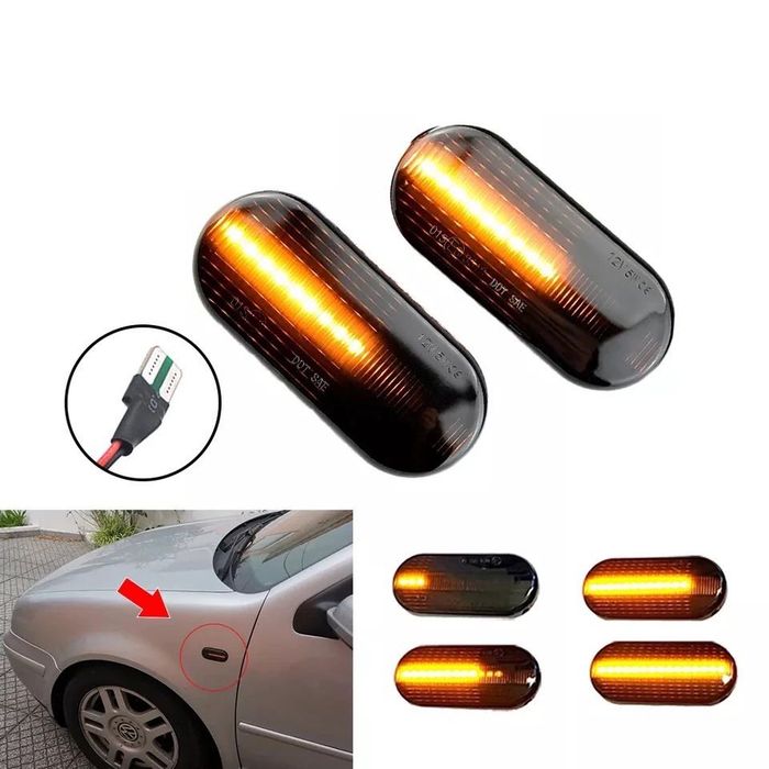 Piscas laterais led dinâmicos Golf 4 /Ibiza 6l /Audi A3 8L /BMW (NOVO)