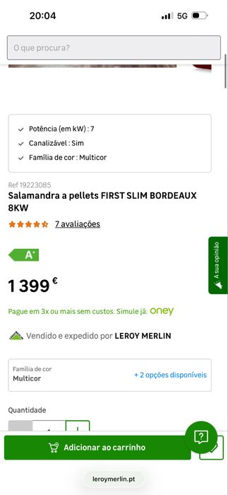 Salamandra a pellets First Slim