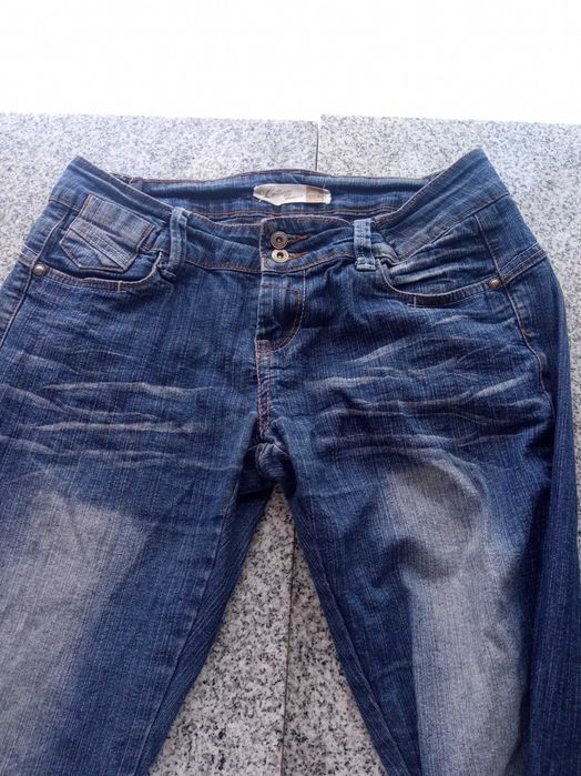 jeans damskie granatowe cienkie