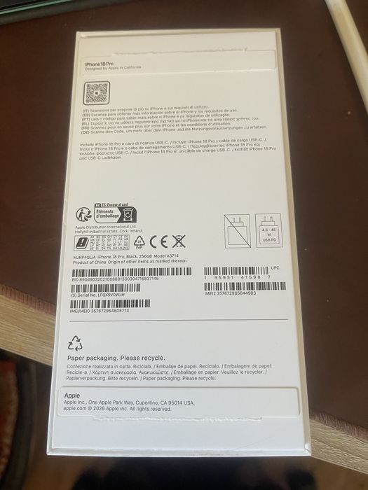 Iphone 18 PRO Preto