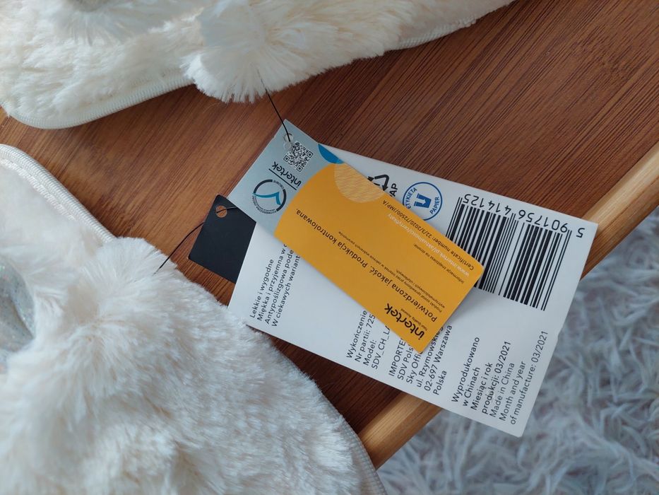Kapcie króliczki nowe z metką
