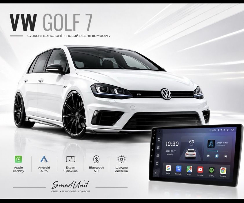 Магнітола Android 13-16 VW Golf 7 2014-18