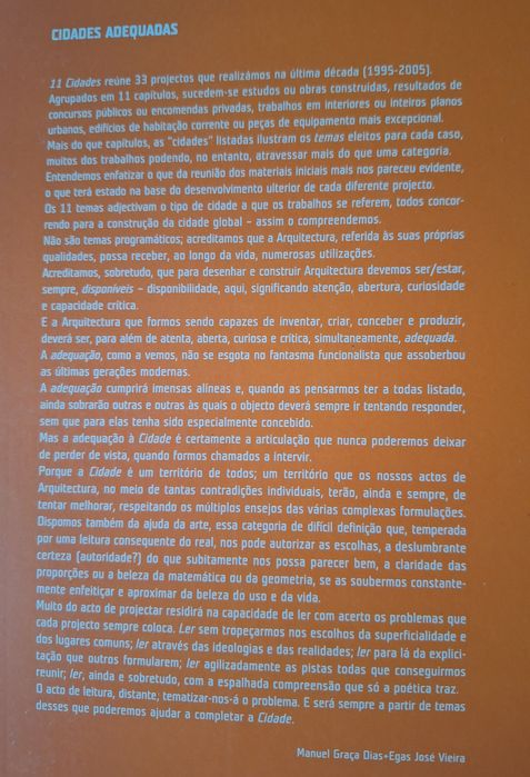 11 Cidades Projectos 1995-2005