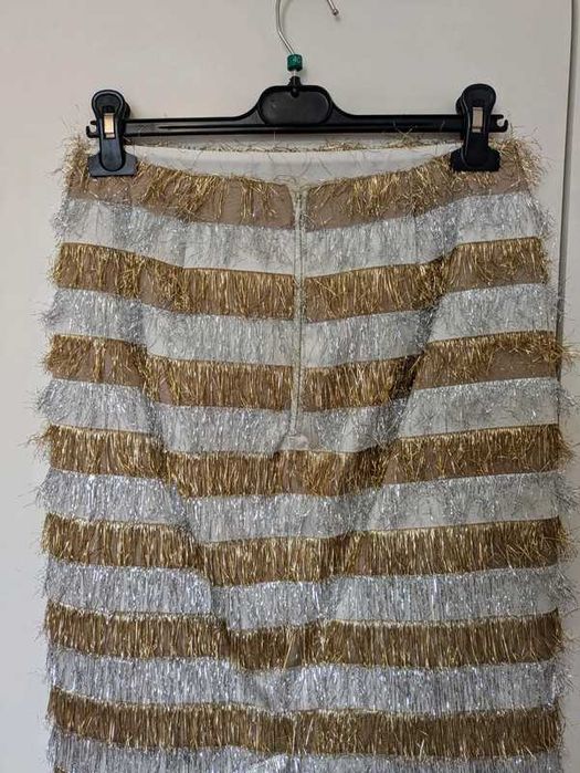 Saia com franjas Max Mara