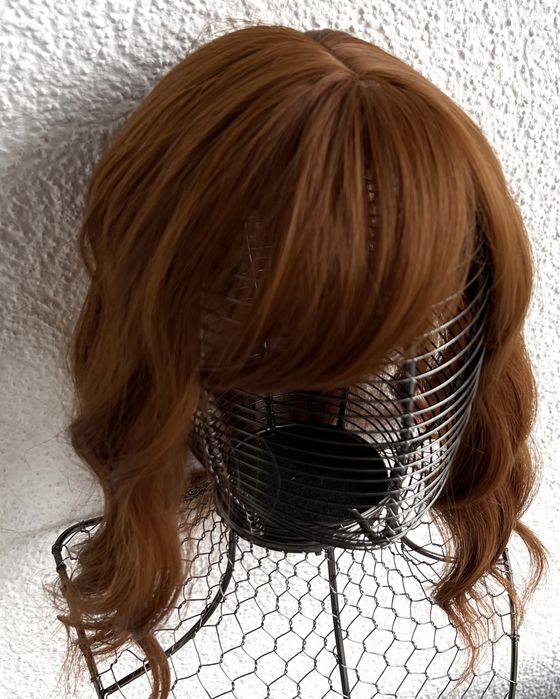 Premium Ultra włosy doczepiane, rudy, topper, tupet, fale 572.