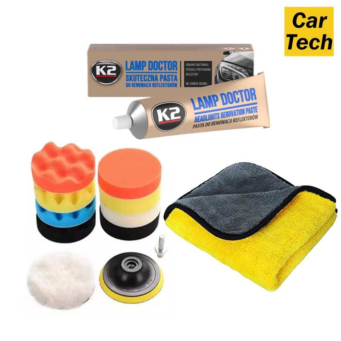 Набор для полировки и восстановления фар авто K2 Lamp Doctor / Protect