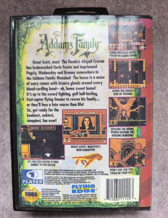 Игровой картридж на Sega mega drive,Addams Family
