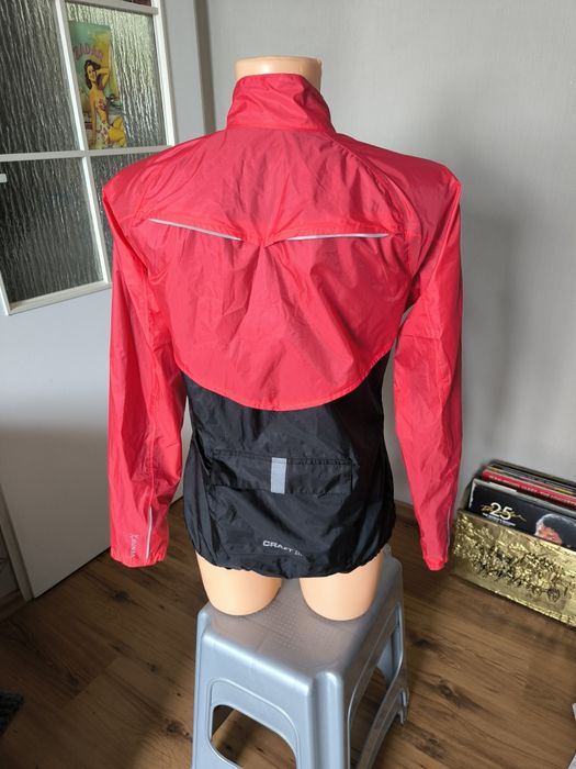 Craft kurtka damska wiatrówka rower bieganie trekking XS czarna czerwo